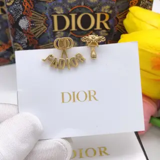 Dior Bee Asymmetrical Earrings High-end and beautiful