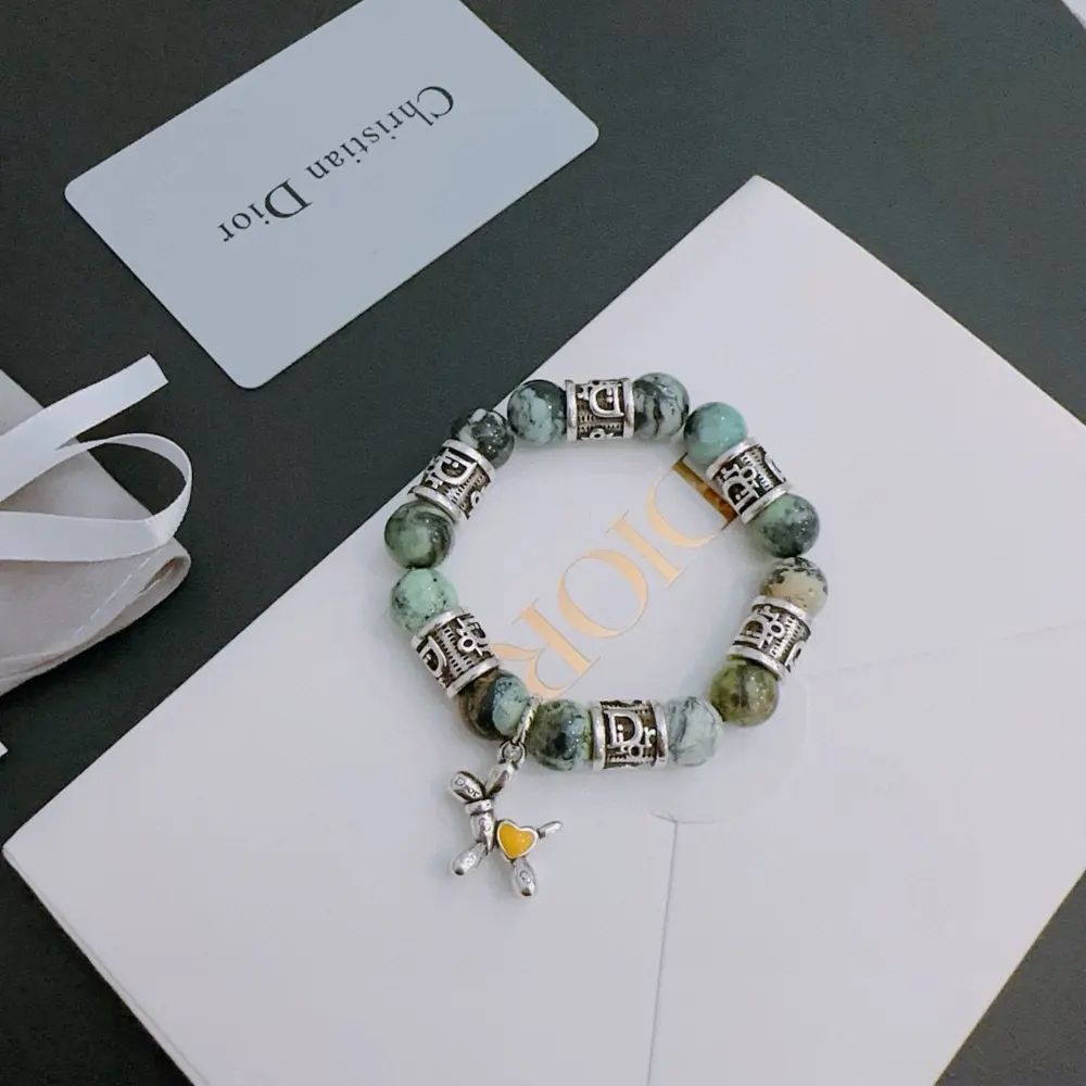 DIOR Multi-element agate Thai silver style bracelet. Same style as G-Dragon. Retro style