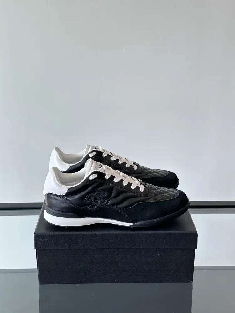Chanel Panda Light Diamond Pattern Hidden Model Tennis Shoes Baseball Shoes