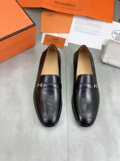 Hermès Formal and Casual Leather Shoes Slip-on Men’s Shoes Series