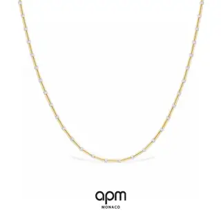 Apm monaco new gold micro-inlaid necklace