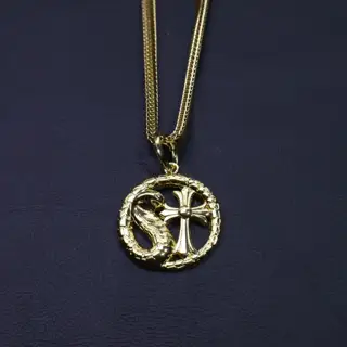 Chrome Hearts Cross Heart Necklace