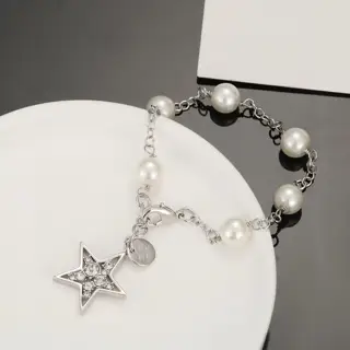 miumiu Miu new Swarovski crystal star pearl bracelet