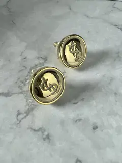 Yves Saint Laurent coin earrings