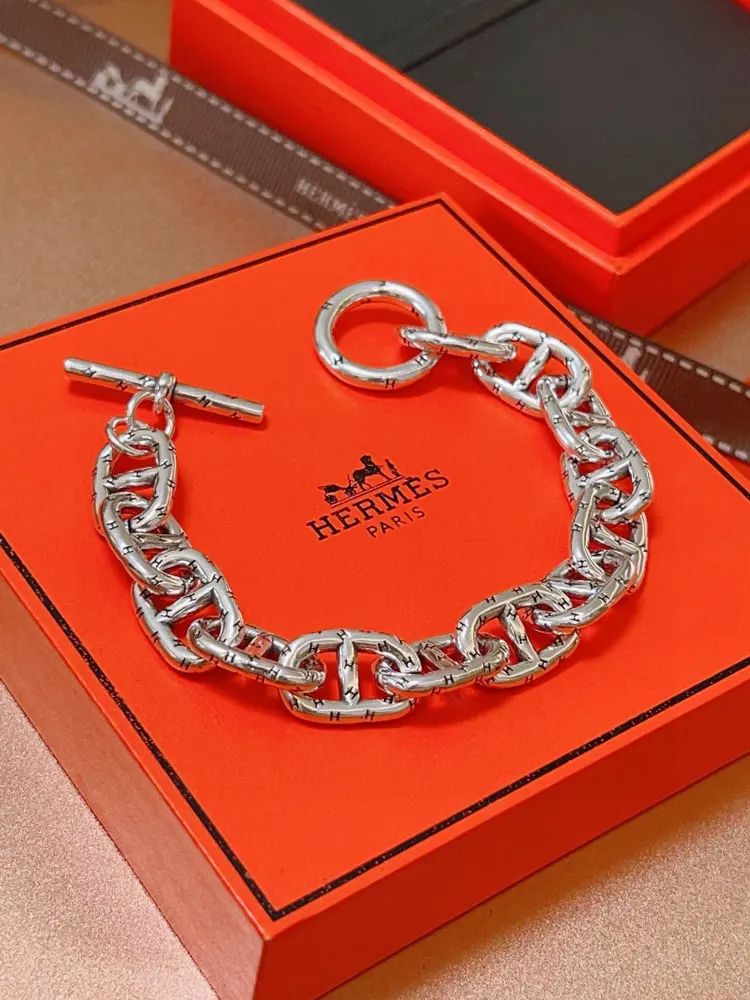 New Hermès bracelet thickened platinum version. High-end precision version