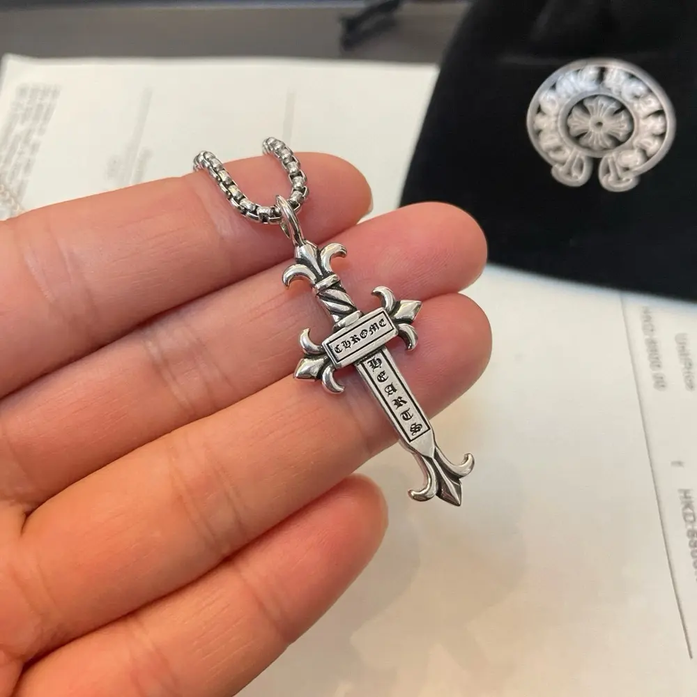 Chrome Hearts Classic Vintage Sword Pendant Classic Necklace