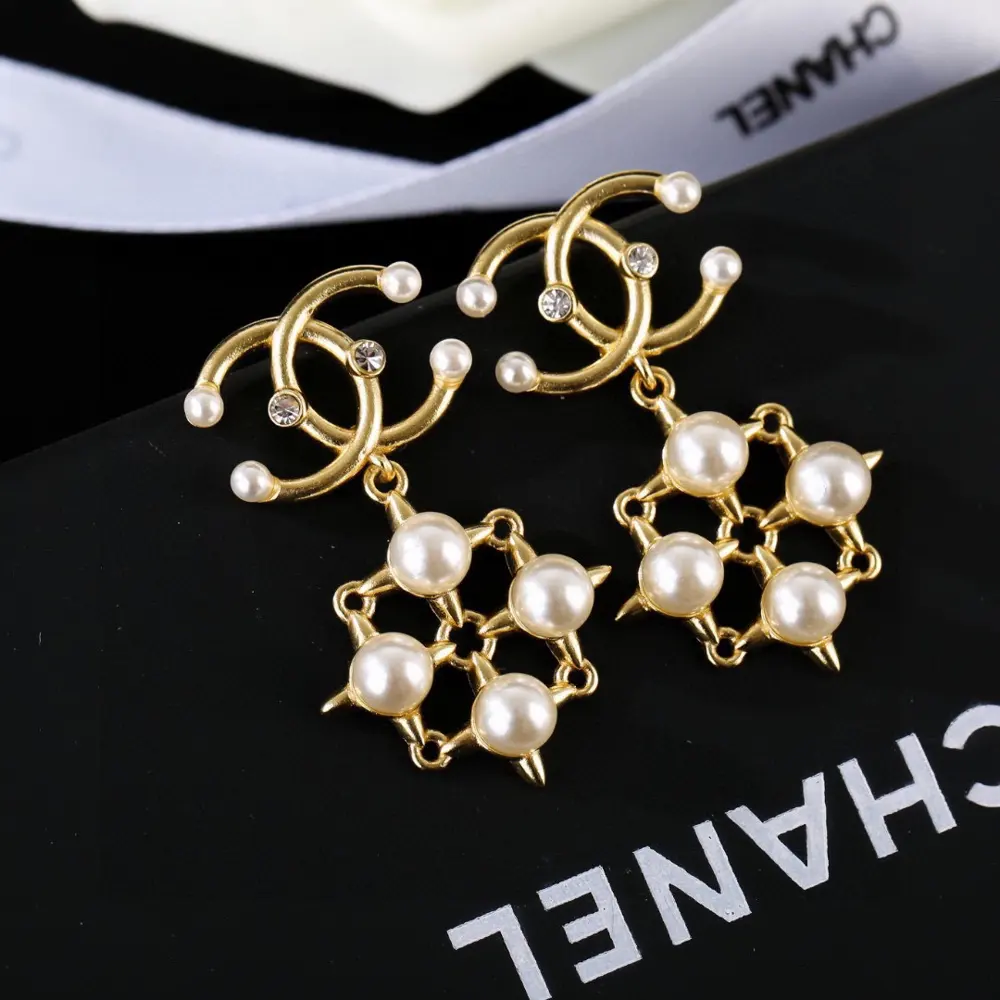 Chanel Double C Classic Earrings