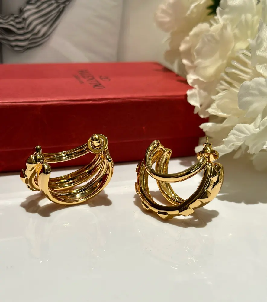 Valentino metal earrings with hooks