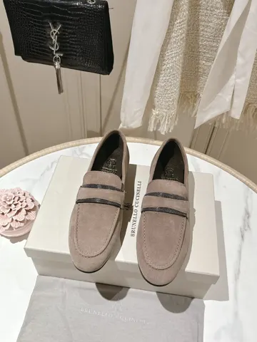 Brunello Cucinelli flat shoes Material: imported cowhide/lambskin handmade string beads
