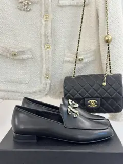Chanel Big Double C Chain Buckle Loafers