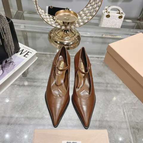 Miu Miu Miu 2024 Spring and Summer New Hollow Single Shoes