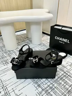 Chanel Bow Rhinestone Slippers Sandals