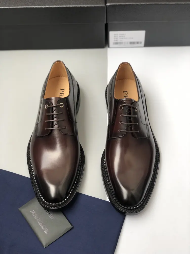 Prada Derby shoes formal shoes Italian imported cowhide embryo fetal cowhide upper leather