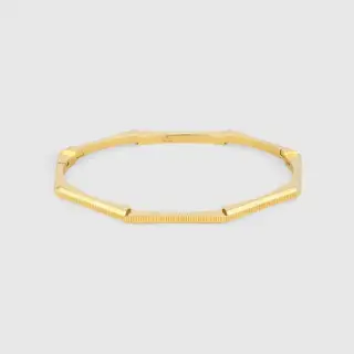 Gucci Link to Love series striped engraved bracelet white gold yellow gold rose gold