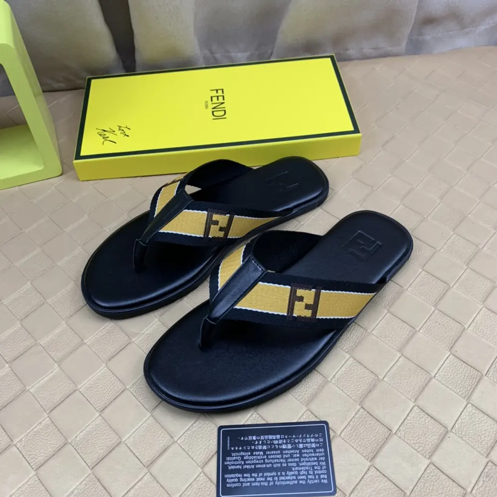 Fendi slippers imported original webbing