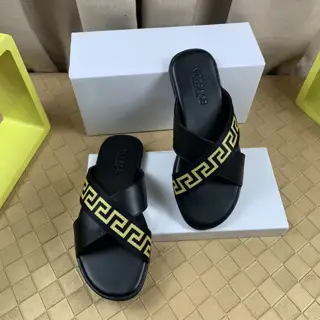 Versace casual slippers Official website original 1:1 mold Original quality