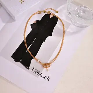 Dior new style Dior new letter set loved by first-line big brands Metallic texture