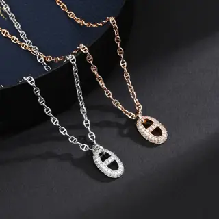 Hermes pig nose necklace