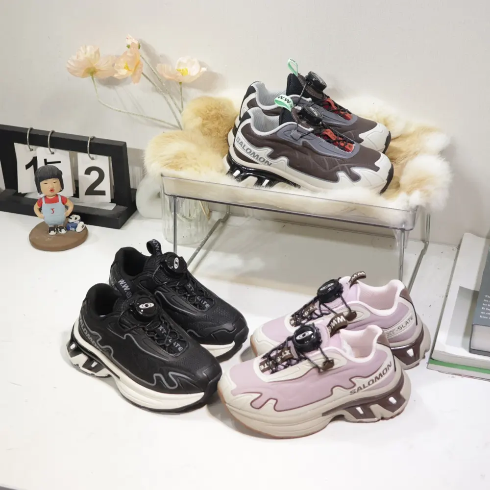 Salomon XT-SLATE leather series rotating button children’s shoes