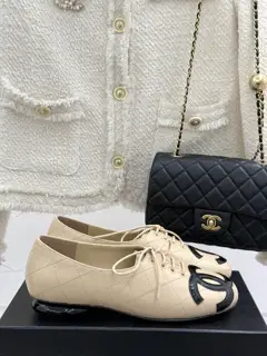 Chanel classic vintage large double C diamond pattern Shoes