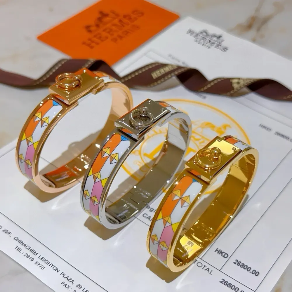 Hermes bracelet v gold original custom Hermes bracelet enamel craftsmanship is too