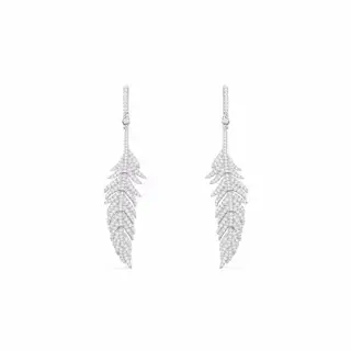 Apm monaco light feather crystal earrings
