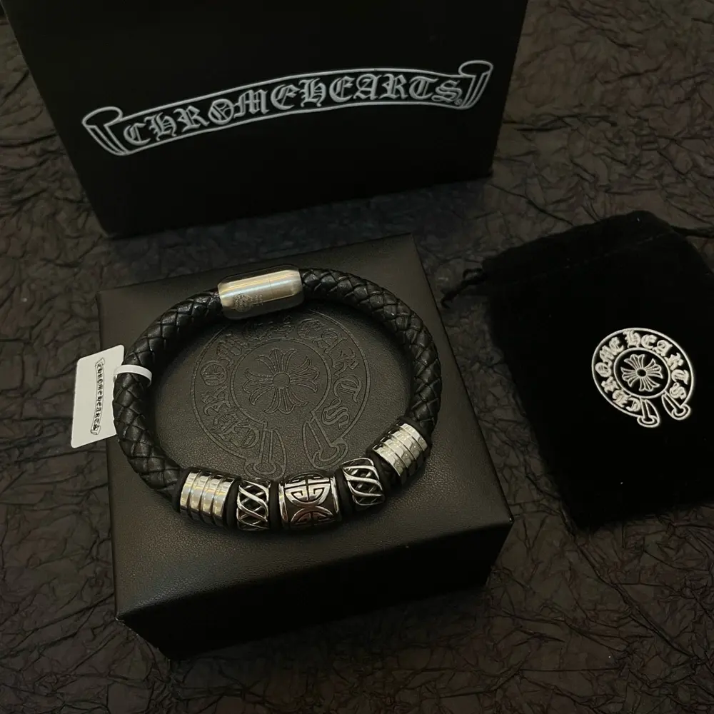 Chrome Hearts leather bracelet