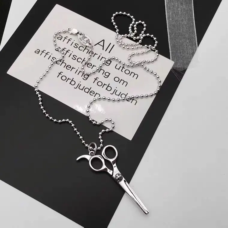 Chrome Hearts Cross Personalized Scissors Necklace