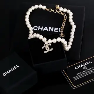 Chanel 100th Anniversary Pearl Necklace and Clavicle Chain