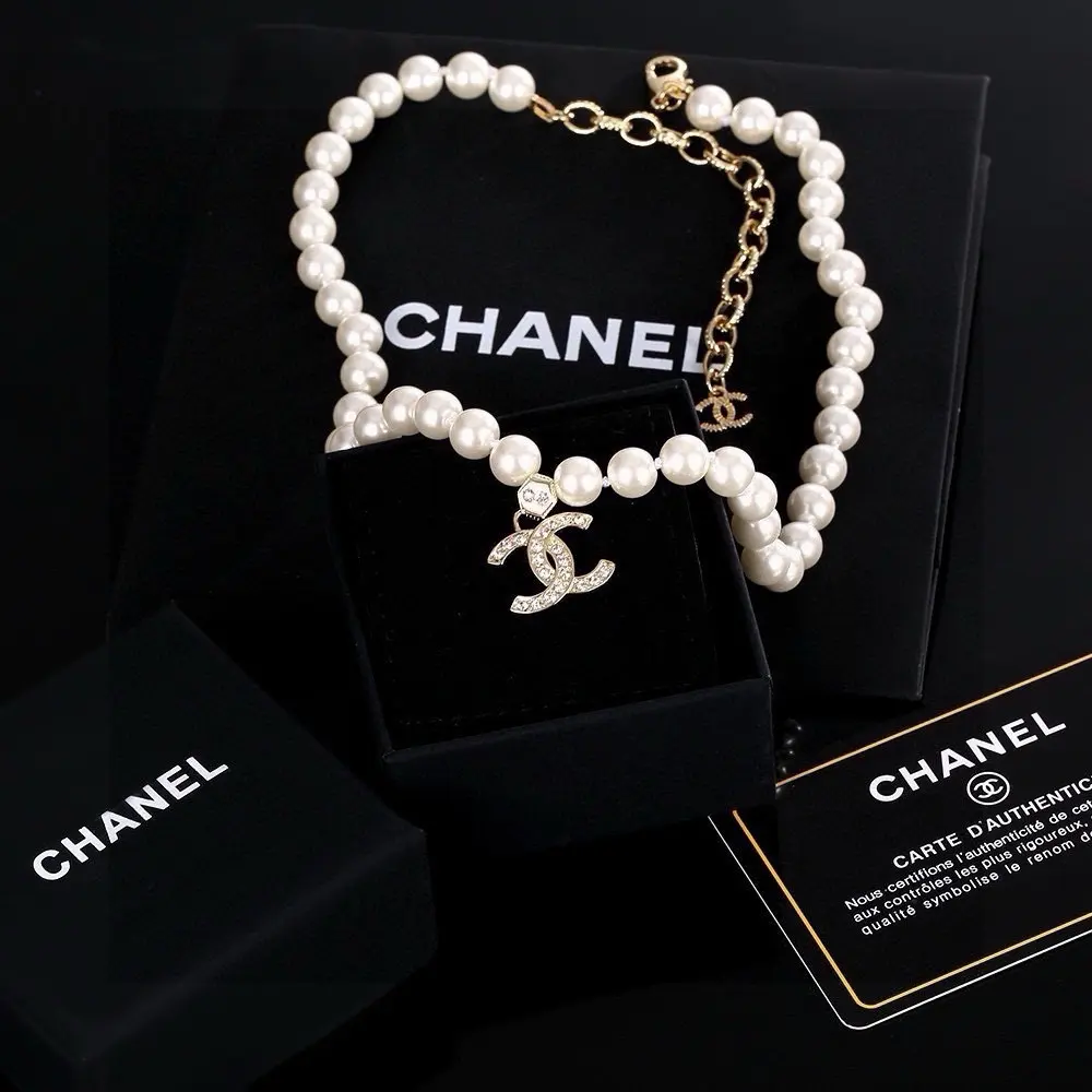 Chanel 100th Anniversary Pearl Necklace and Clavicle Chain