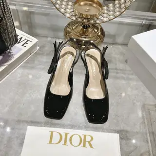 Dior 2025 early spring new Rhodes series special-shaped heel back sling women’s sandals