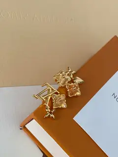 Louis Vuitton classic monogram earrings